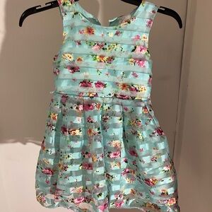 Knitworks Floral Sleeveless Dress in Blue and Pink
